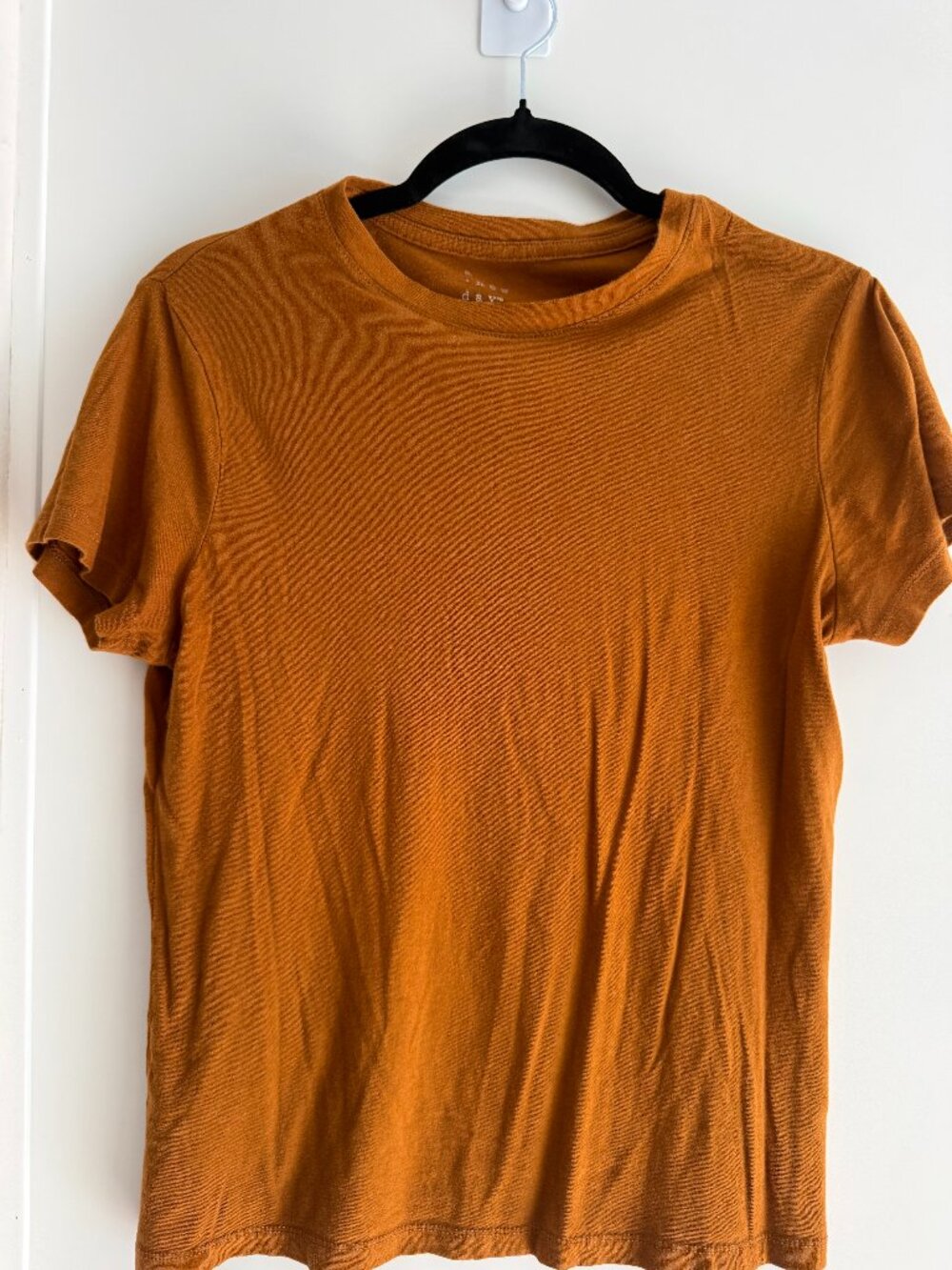 A New Day Crew Neck Tee - Camel/Cognac I Size S